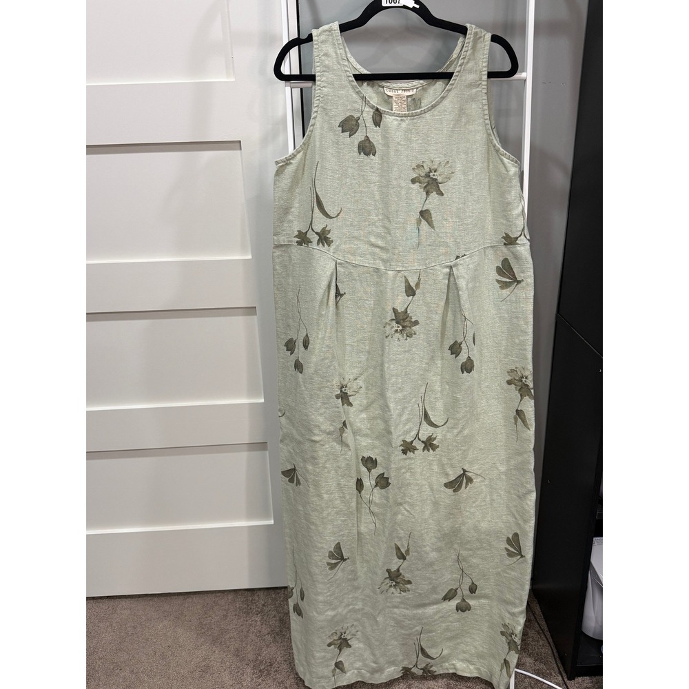 Light Sage Floral Maxi Dress - Women
